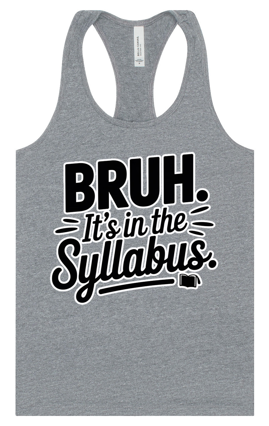 Bruh. It's in the Syllabus. Women's Racerback Tank
