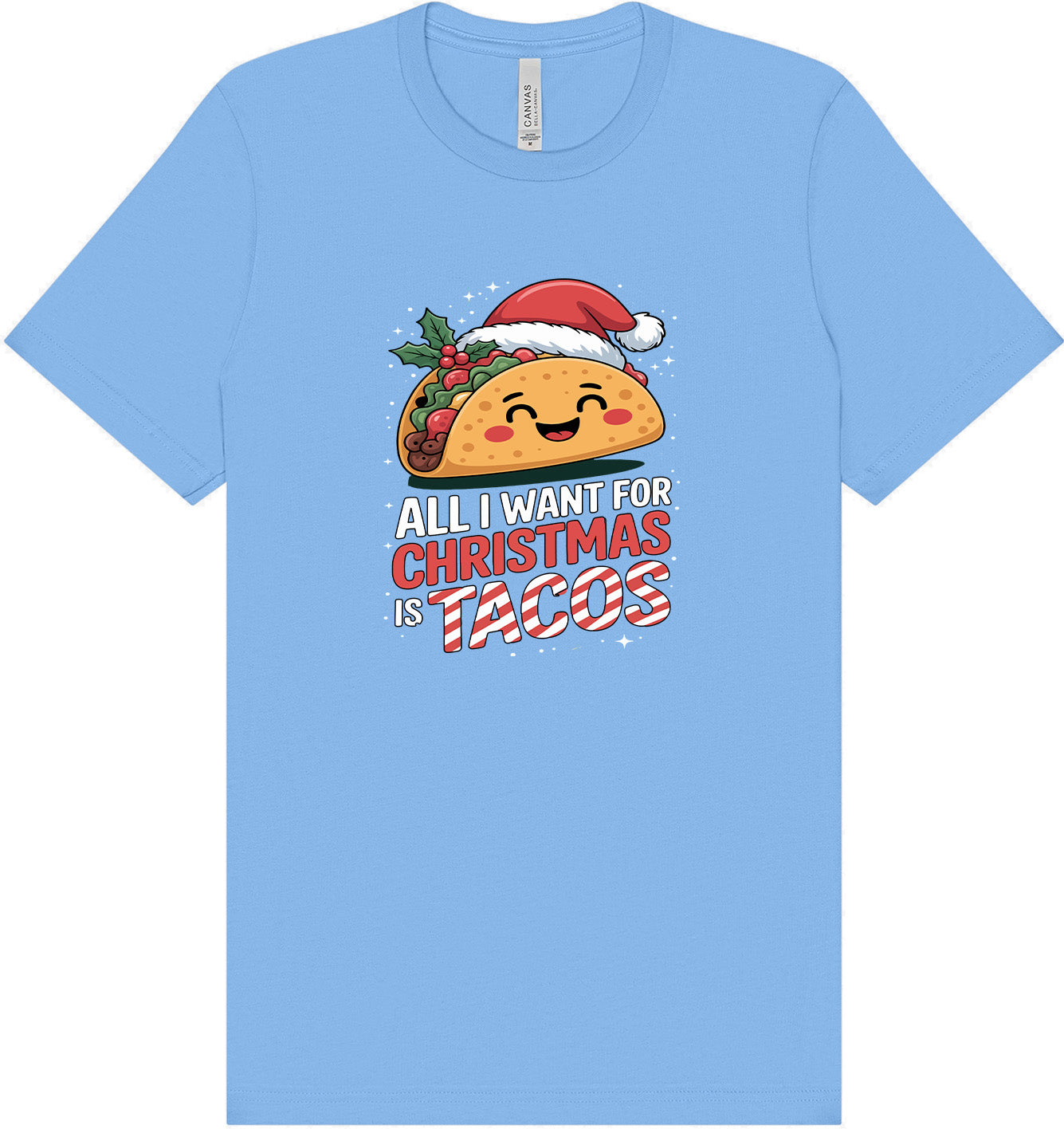 Tacos for Christmas Adult Bella Canvas Shirt