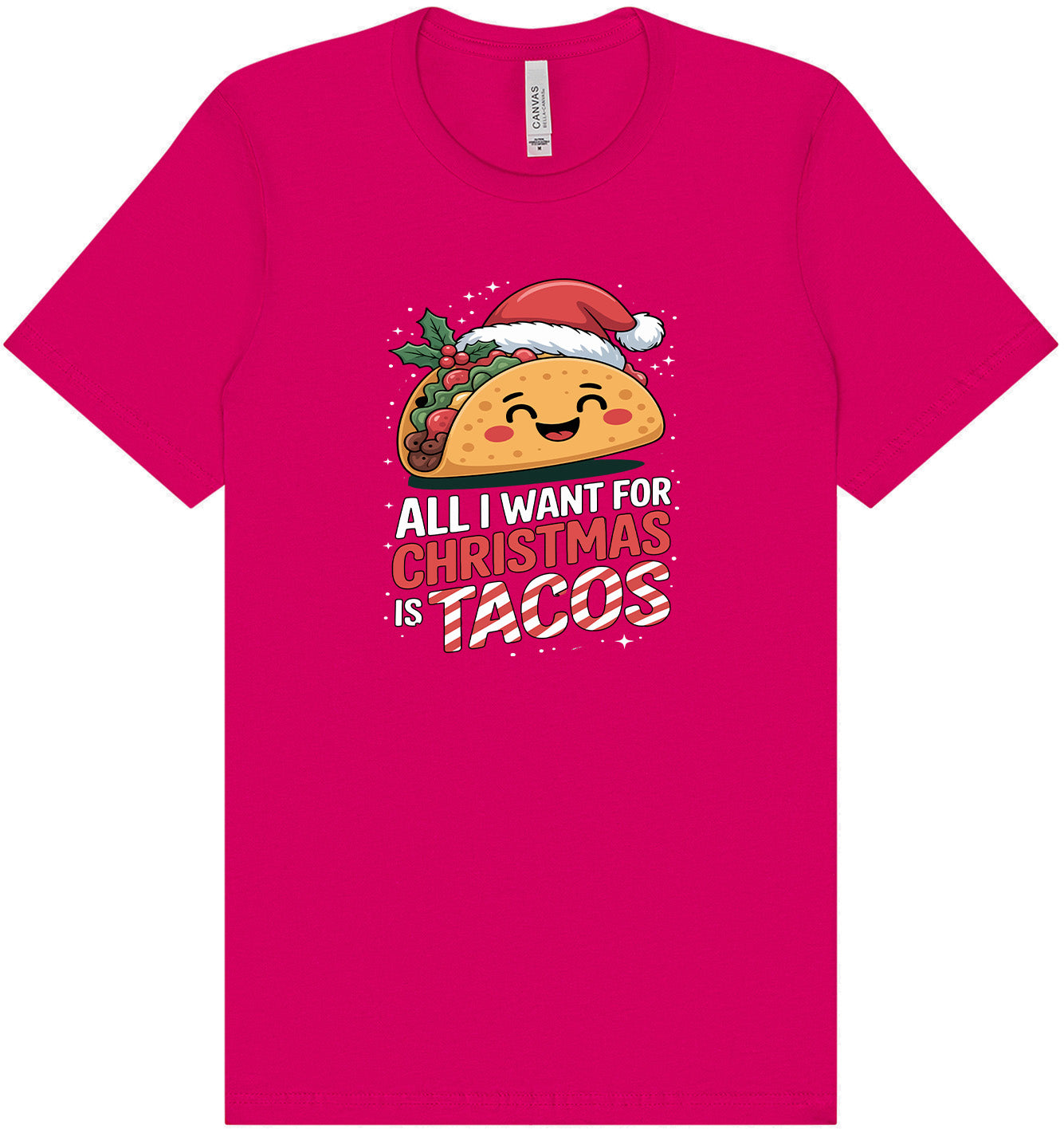 Tacos for Christmas Adult Bella Canvas Shirt