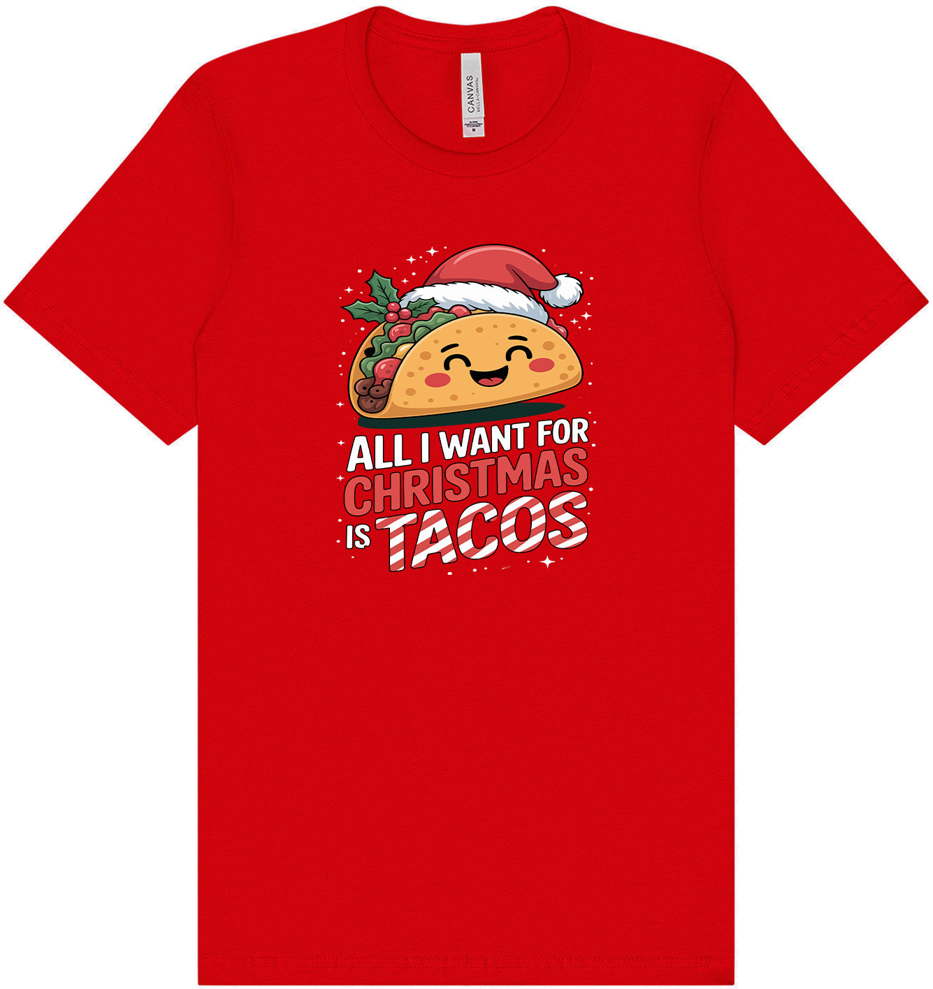 Tacos for Christmas Adult Bella Canvas Shirt