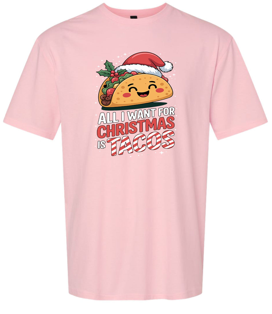 Tacos for Christmas Adult Gildan Soft Shirt