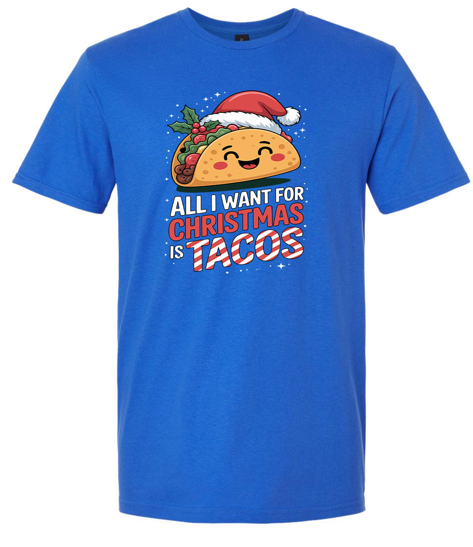 Tacos for Christmas Adult Gildan Soft Shirt