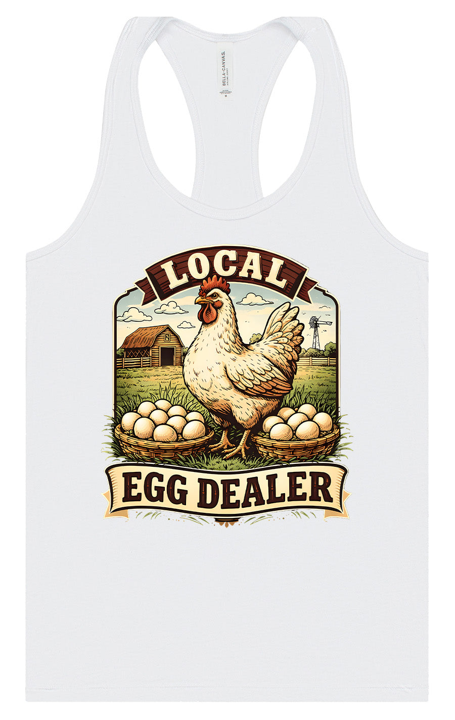 Local Egg Dealer Women's Racerback Tank