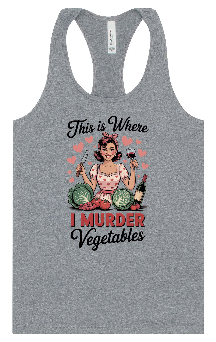 I Murder Vegetables Women's Racerback Tank