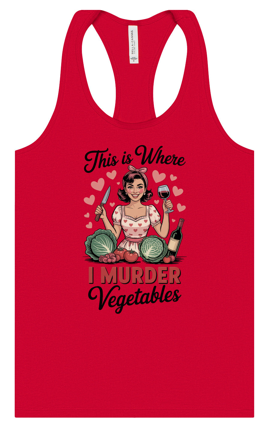 I Murder Vegetables Women's Racerback Tank