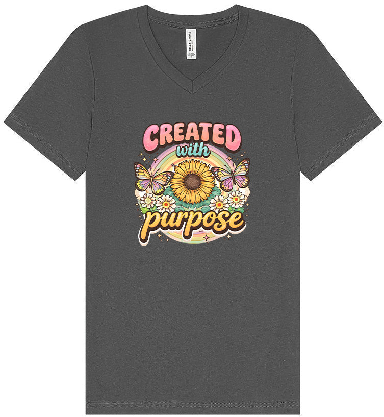 Created with Purpose Unisex V-Neck Shirt