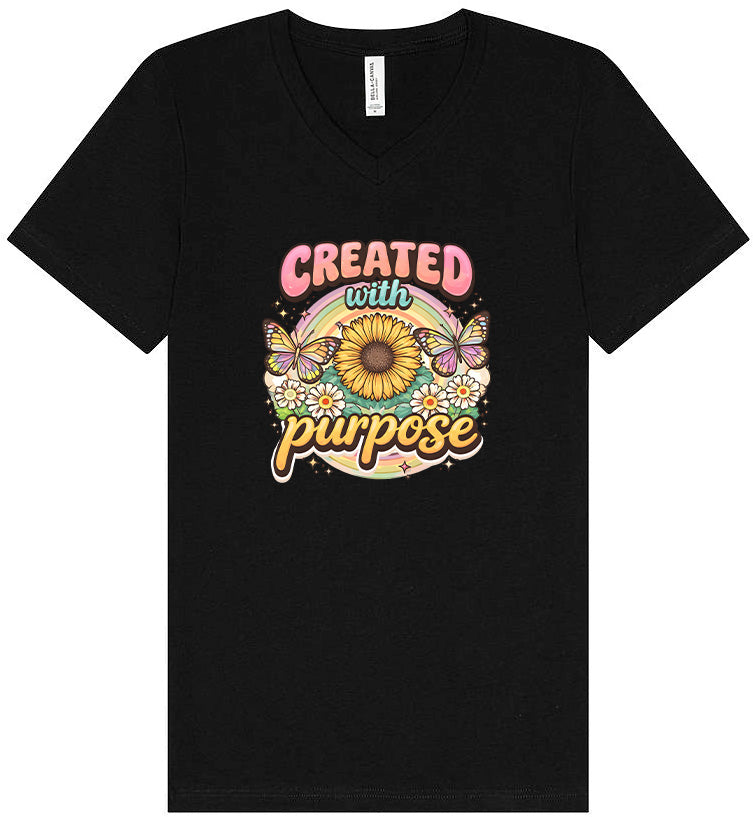 Created with Purpose Unisex V-Neck Shirt