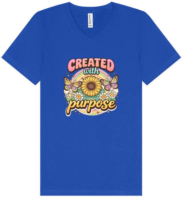 Created with Purpose Unisex V-Neck Shirt