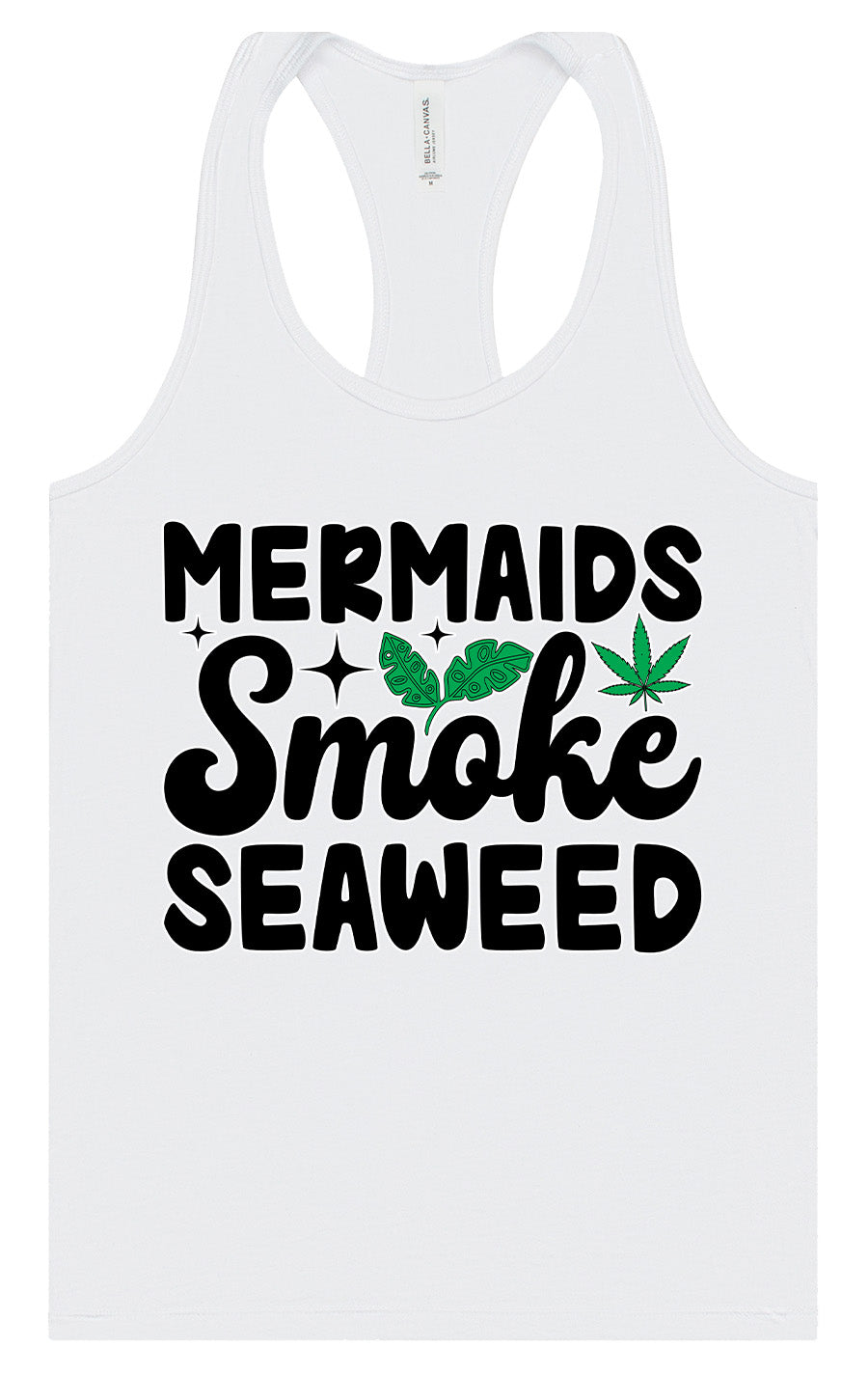 Mermaids Smoke Seaweed Women's Racerback Tank