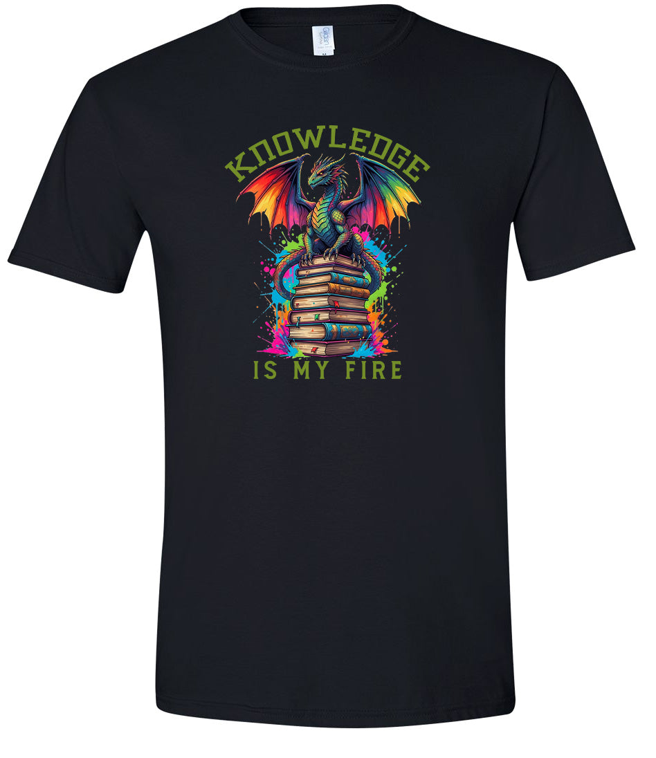 Knowledge is My Fire Adult Gildan Soft Shirt
