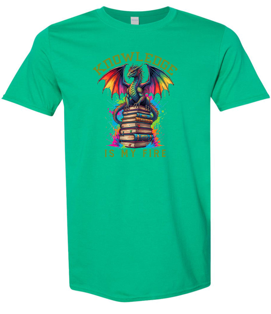 Knowledge is My Fire Adult Gildan Soft Shirt