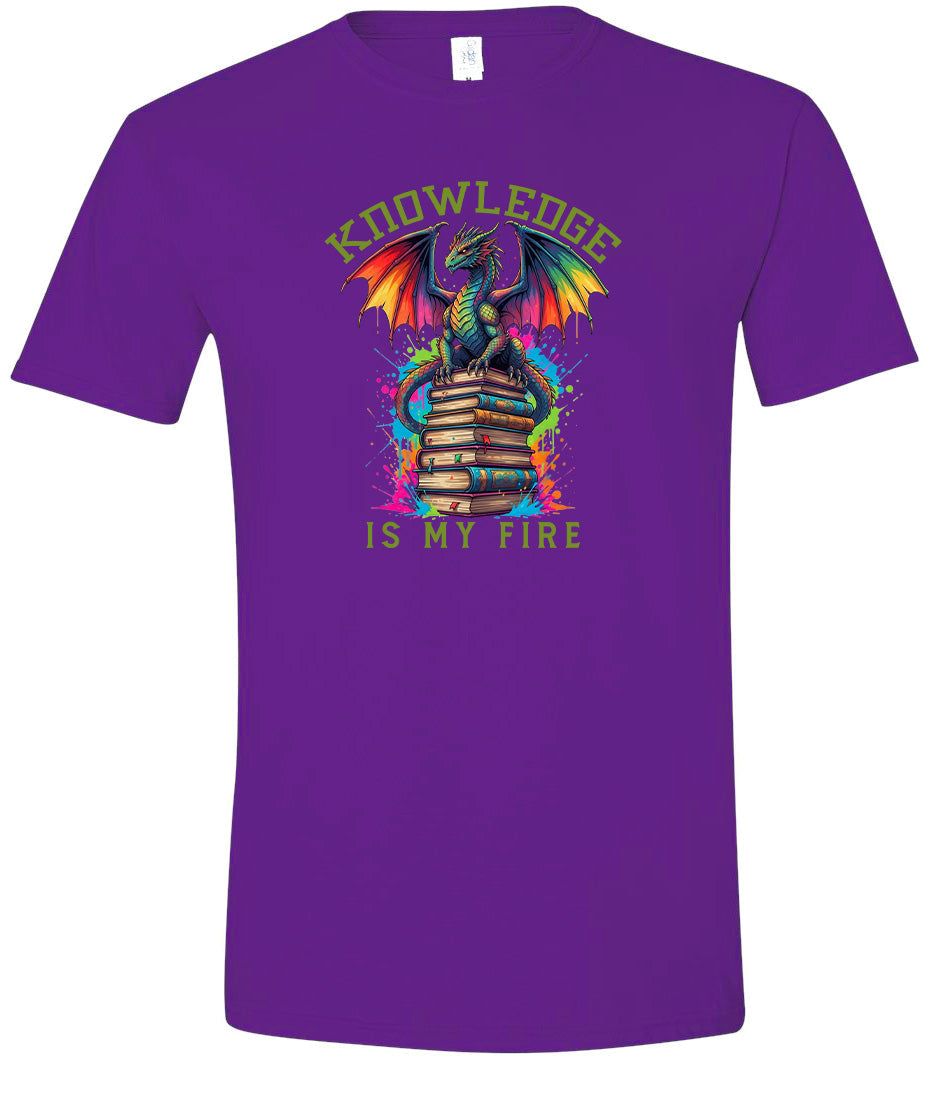 Knowledge is My Fire Adult Gildan Soft Shirt