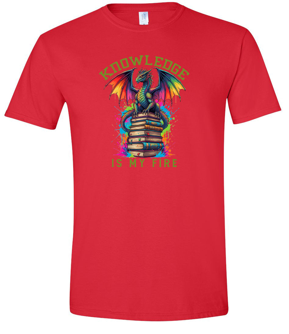 Knowledge is My Fire Adult Gildan Soft Shirt