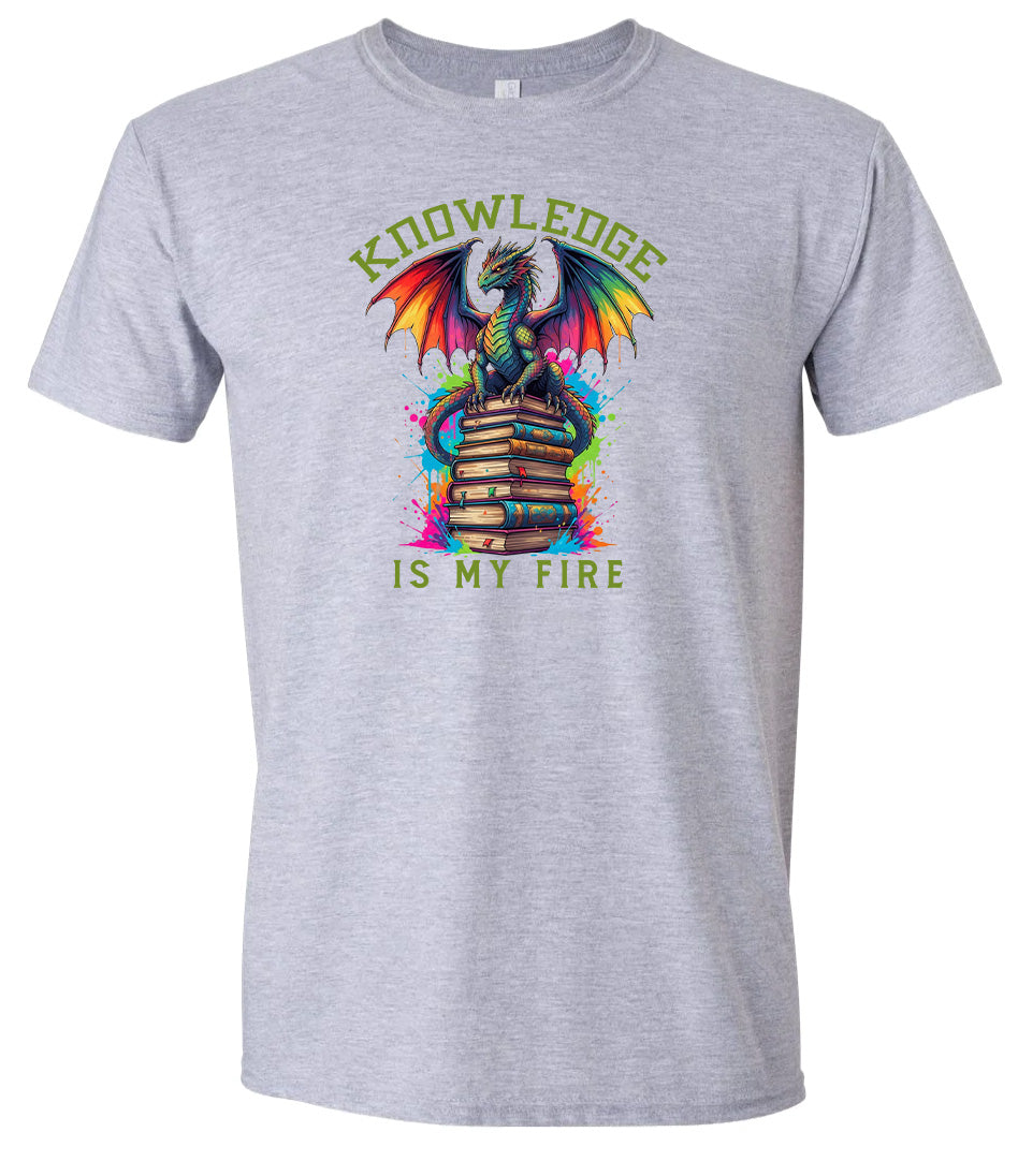 Knowledge is My Fire Adult Gildan Soft Shirt