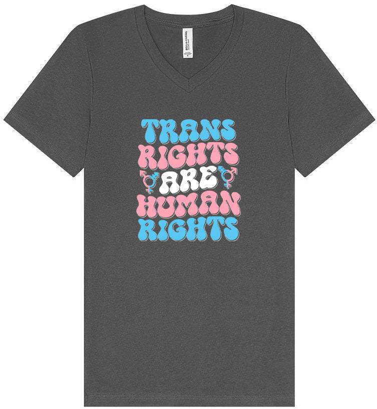Trans Rights are Human Rights Unisex V-Neck Shirt