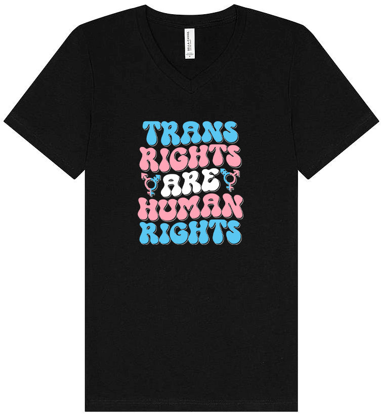 Trans Rights are Human Rights Unisex V-Neck Shirt