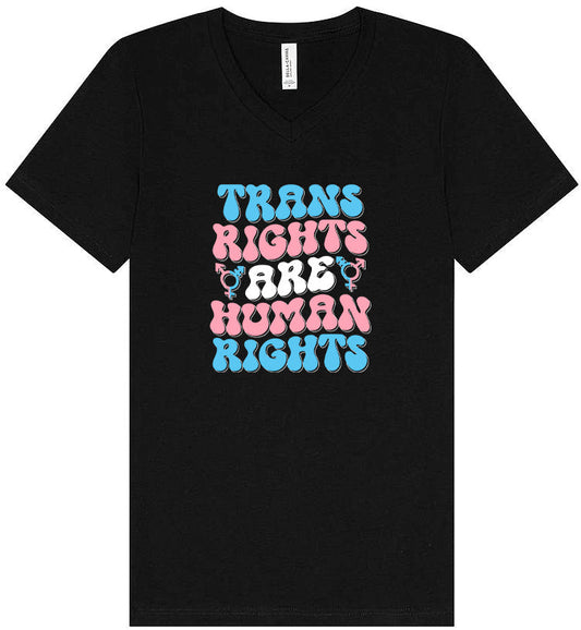 Trans Rights are Human Rights Unisex V-Neck Shirt