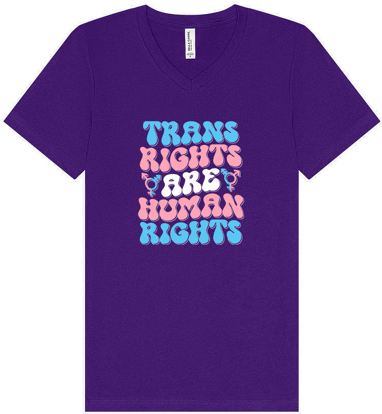 Trans Rights are Human Rights Unisex V-Neck Shirt