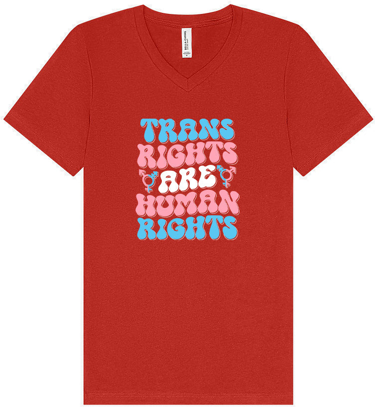 Trans Rights are Human Rights Unisex V-Neck Shirt
