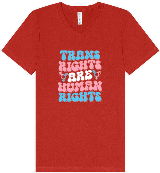 Trans Rights are Human Rights Unisex V-Neck Shirt