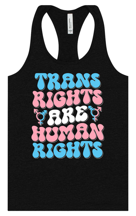Trans Rights are Human Rights Women's Racerback Tank