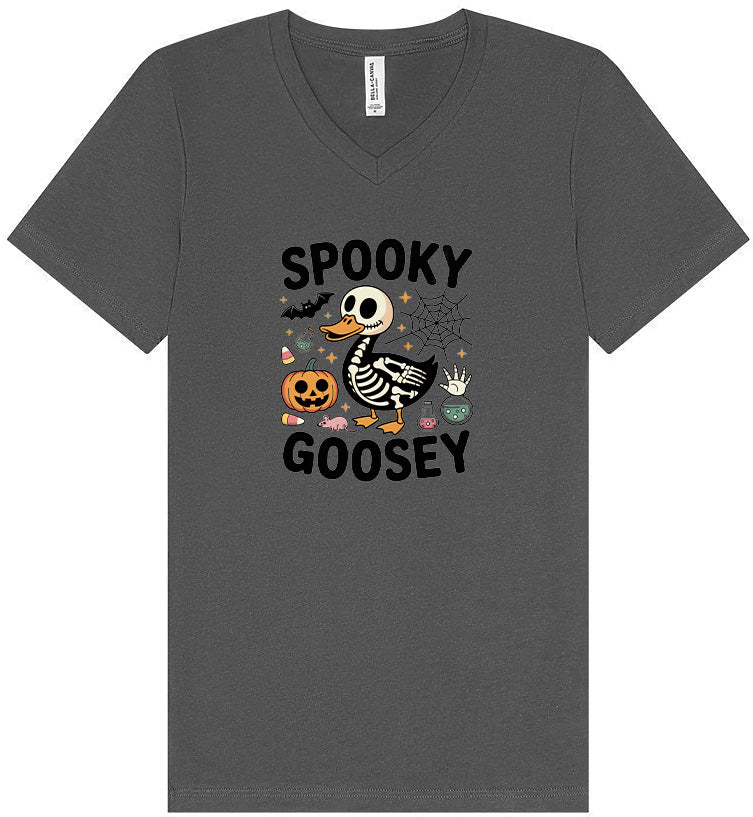 Spooky Goosey Unisex V-Neck Shirt