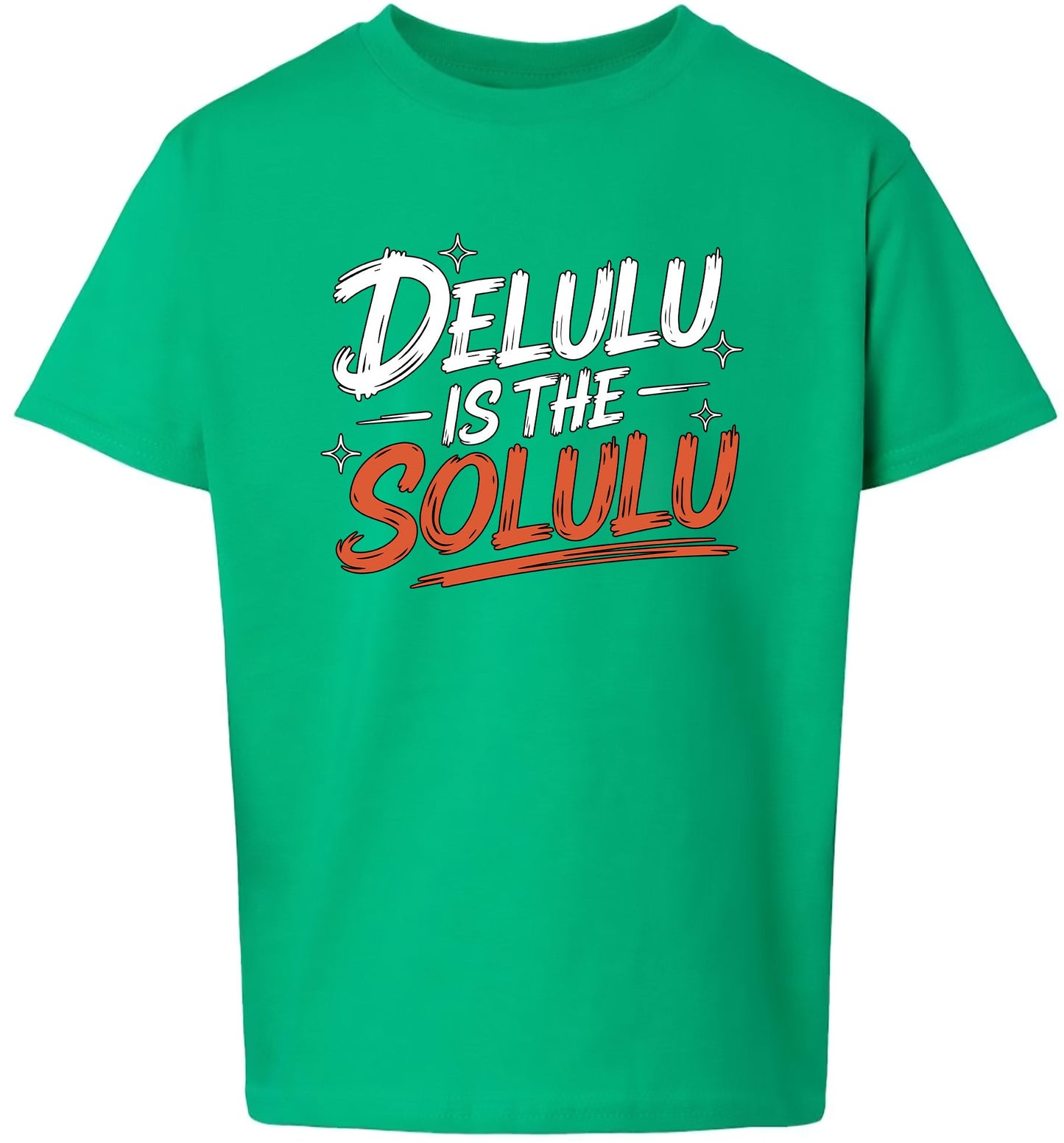 Delulu is the Solulu Children's Gildan Soft Shirt