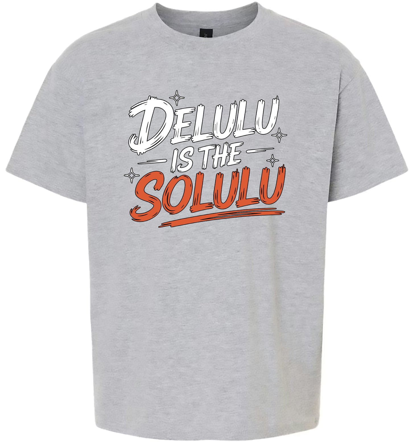 Delulu is the Solulu Children's Gildan Soft Shirt