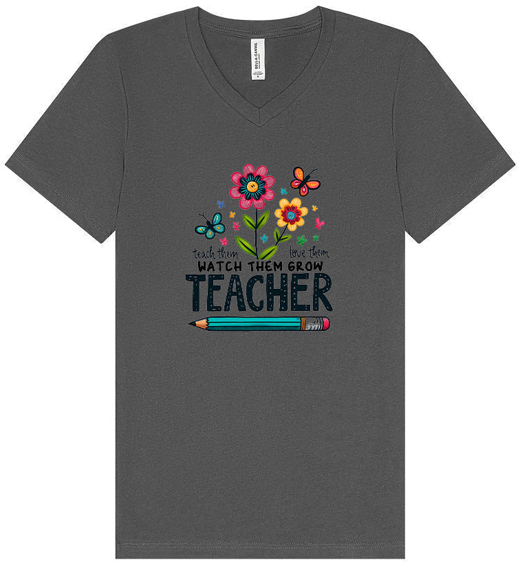 Teach Them, Love Them Unisex V-Neck Shirt