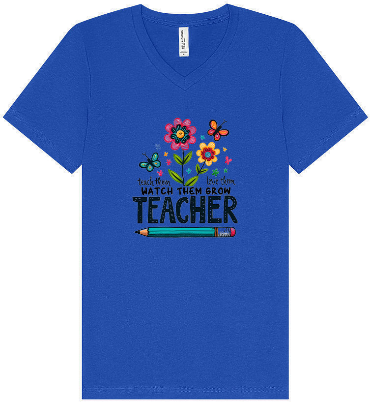 Teach Them, Love Them Unisex V-Neck Shirt