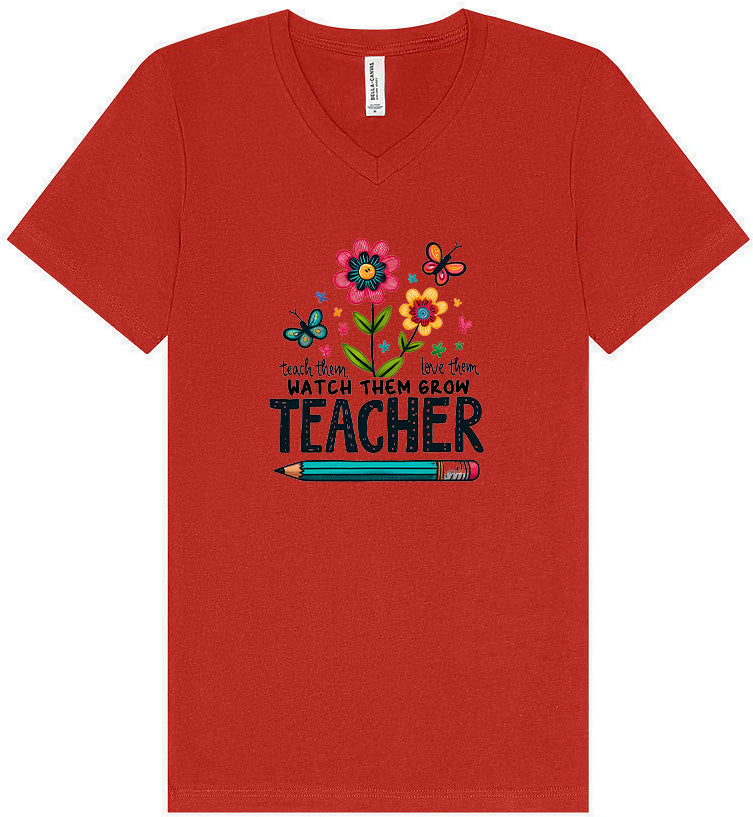 Teach Them, Love Them Unisex V-Neck Shirt