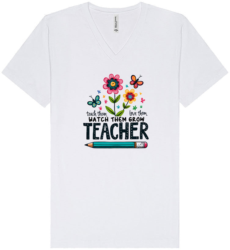 Teach Them, Love Them Unisex V-Neck Shirt