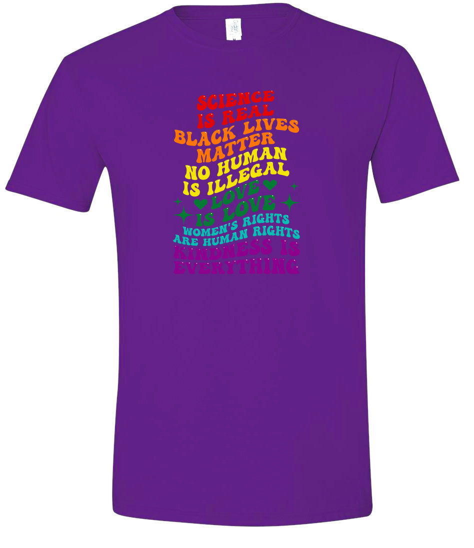 Science Is Real Adult Gildan Soft Shirt