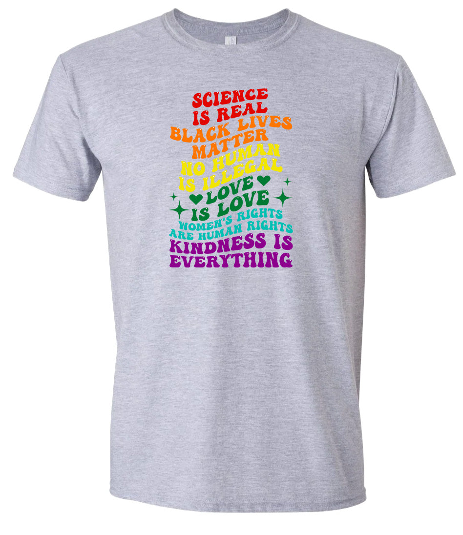 Science Is Real Adult Gildan Soft Shirt