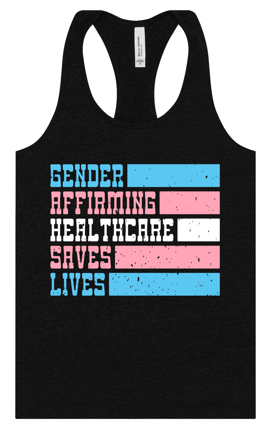 Gender Affirming Healthcare Saves Lives Women's Racerback Tank