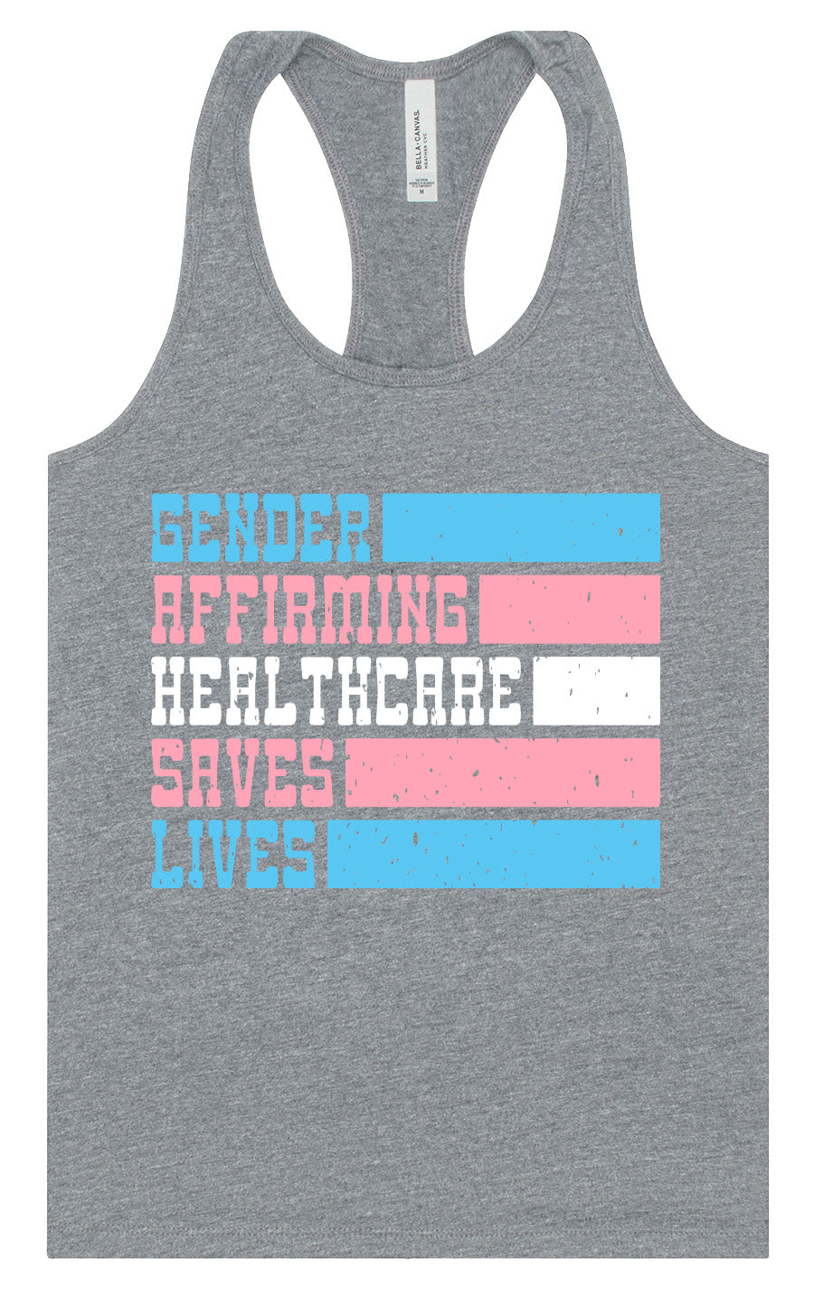 Gender Affirming Healthcare Saves Lives Women's Racerback Tank