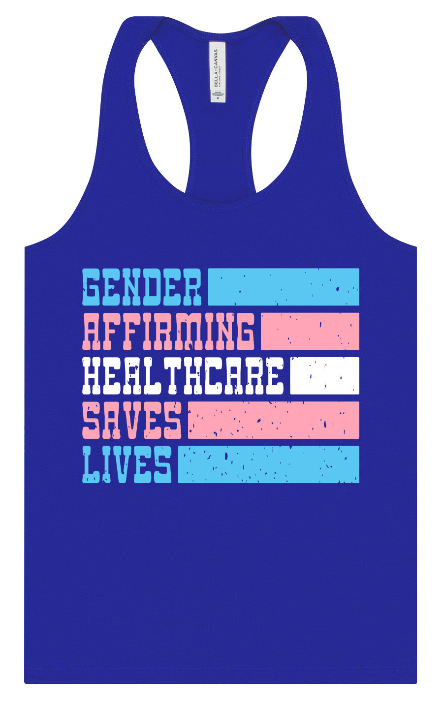 Gender Affirming Healthcare Saves Lives Women's Racerback Tank