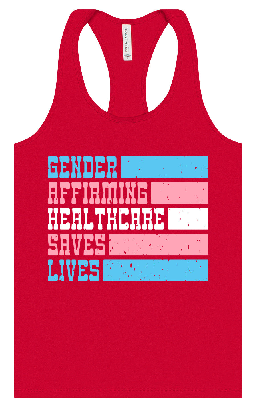 Gender Affirming Healthcare Saves Lives Women's Racerback Tank