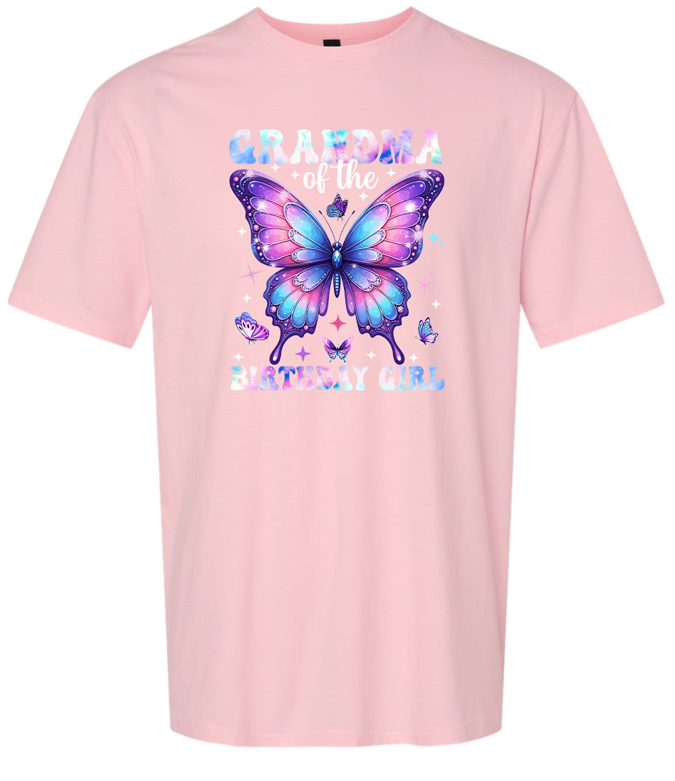 Grandma of the Birthday Girl Adult Gildan Soft Shirt