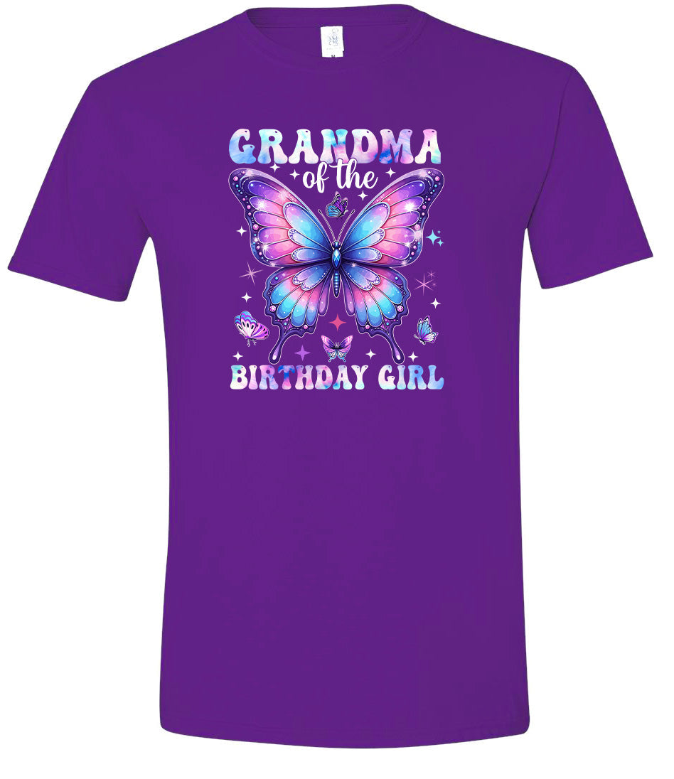 Grandma of the Birthday Girl Adult Gildan Soft Shirt