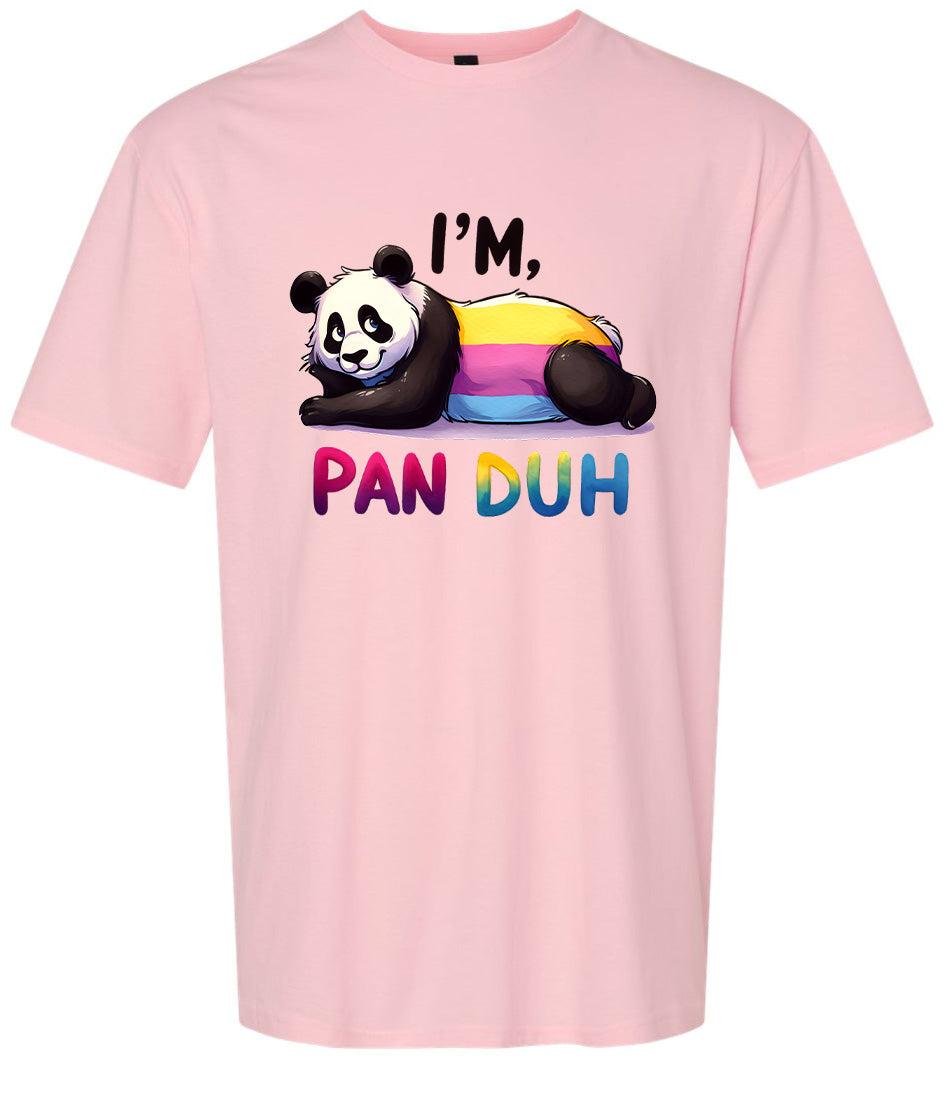 Pan Duh Panda Adult Gildan Soft Shirt