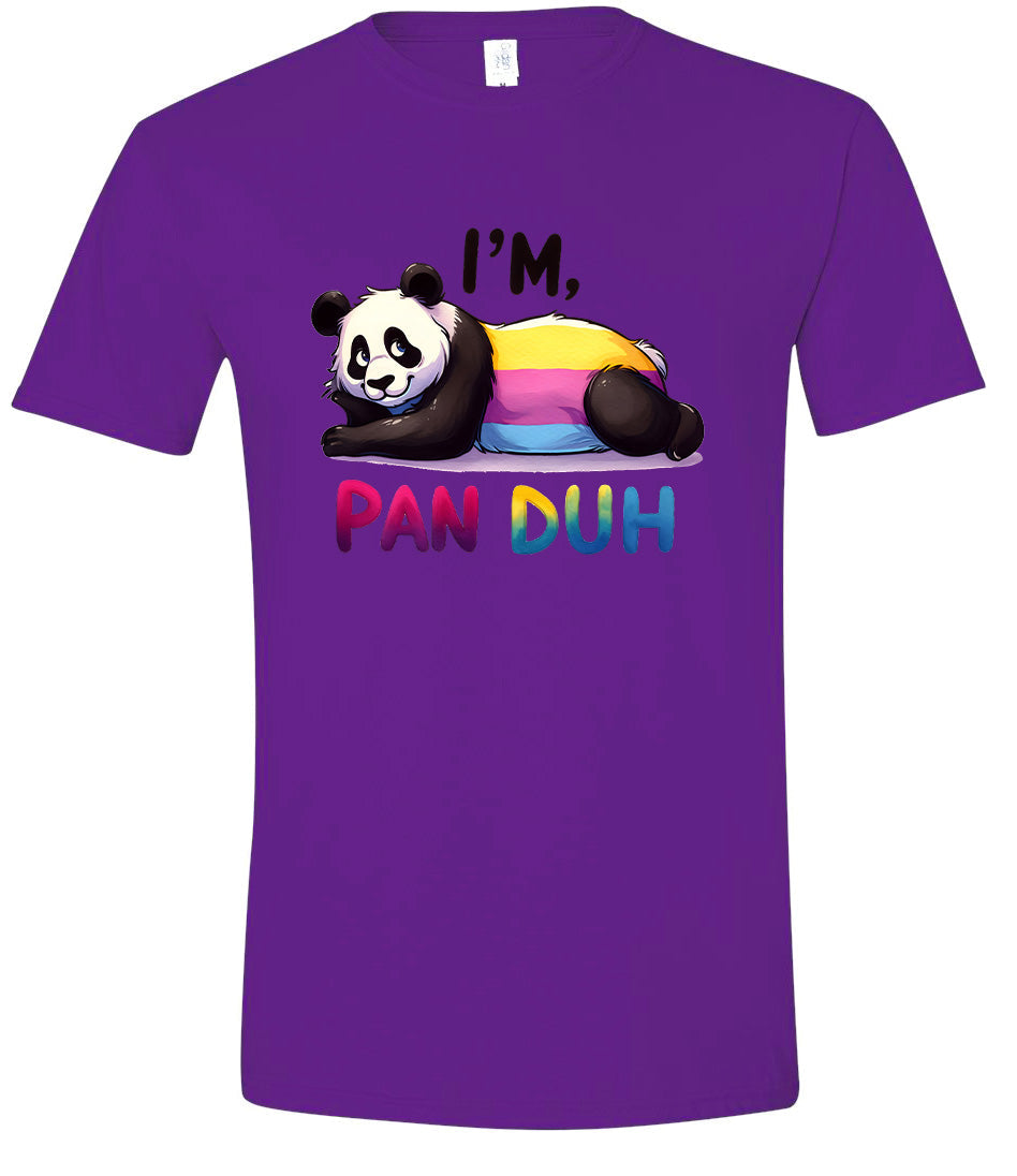 Pan Duh Panda Adult Gildan Soft Shirt