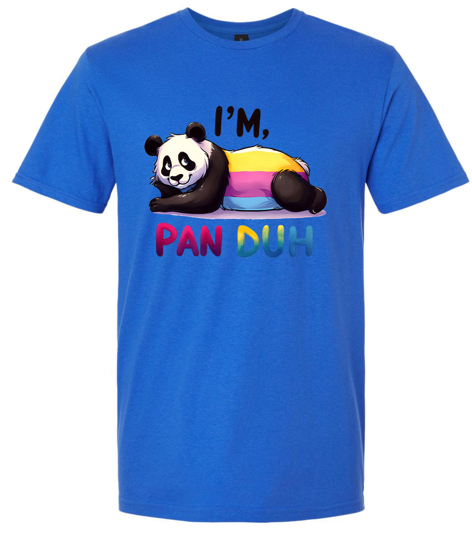 Pan Duh Panda Adult Gildan Soft Shirt