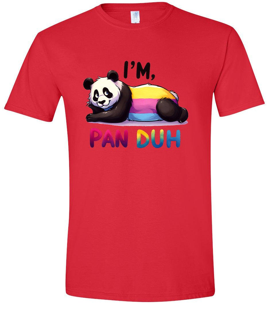 Pan Duh Panda Adult Gildan Soft Shirt