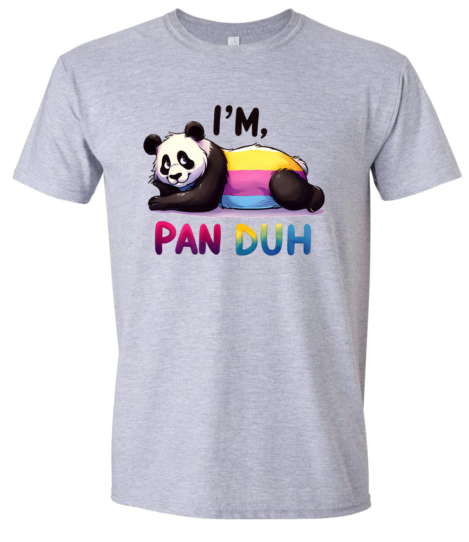 Pan Duh Panda Adult Gildan Soft Shirt