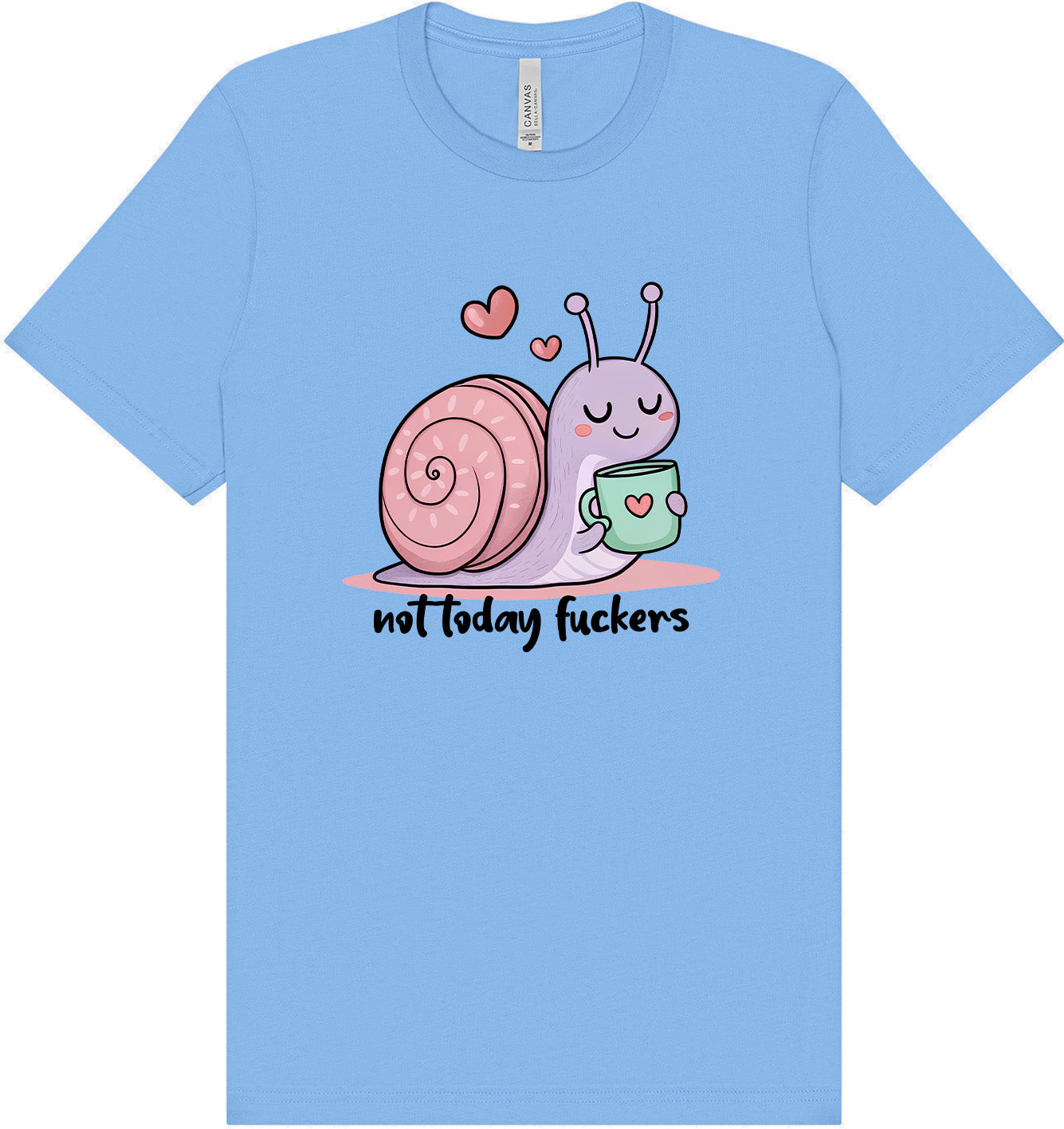 Not Today Snail Adult Bella Canvas Shirt