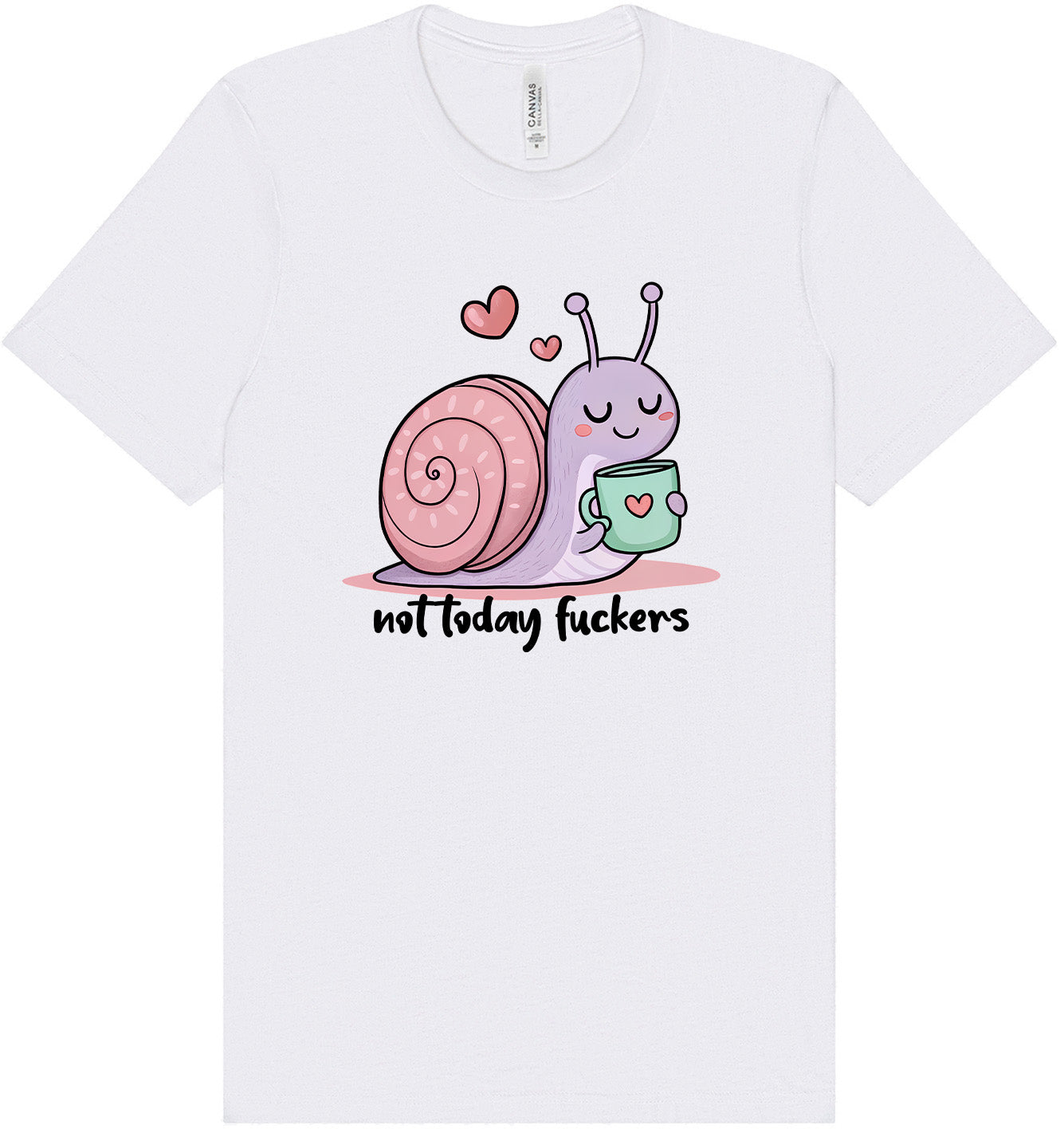 Not Today Snail Adult Bella Canvas Shirt