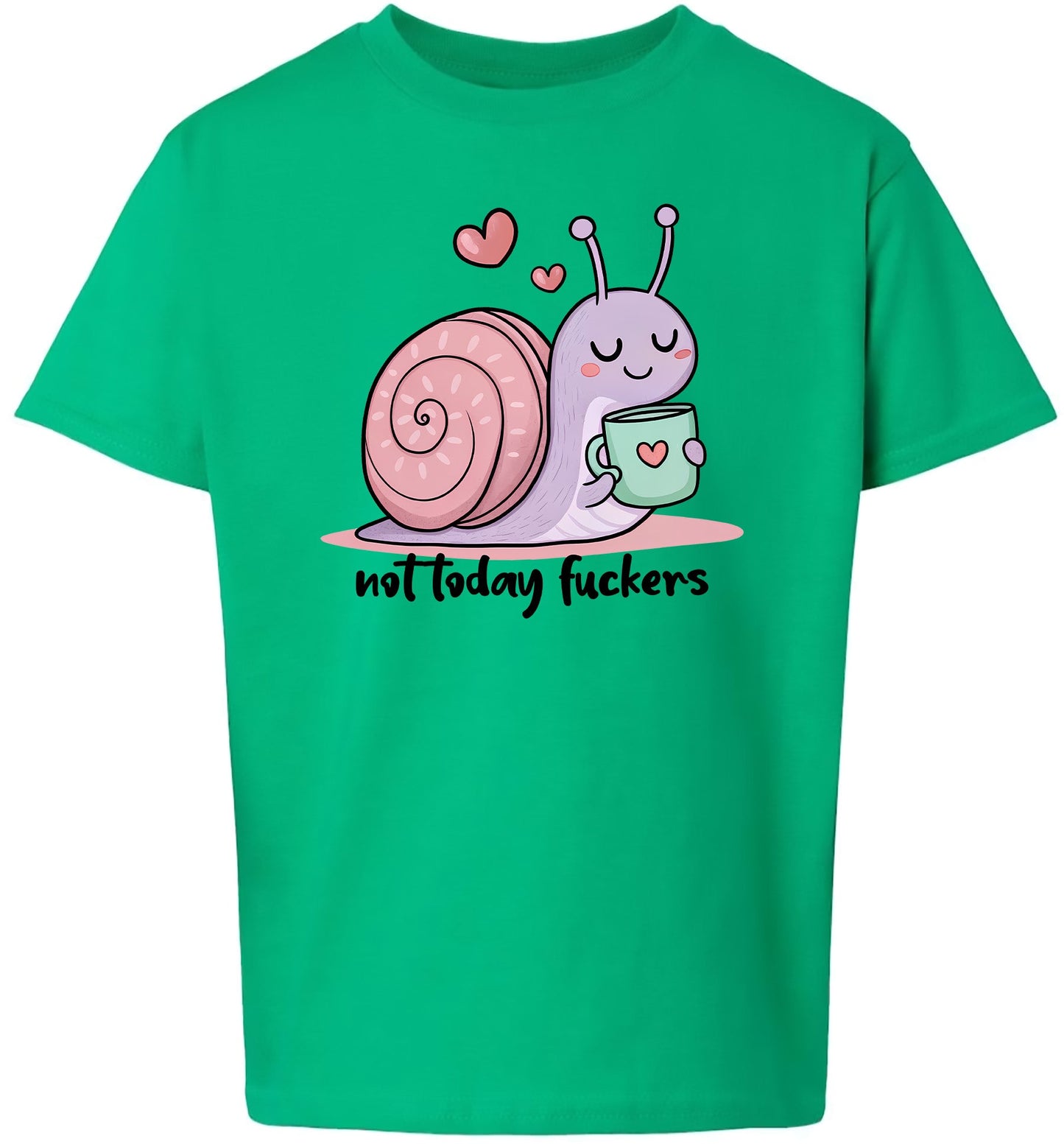Not Today Snail Children's Gildan Soft Shirt