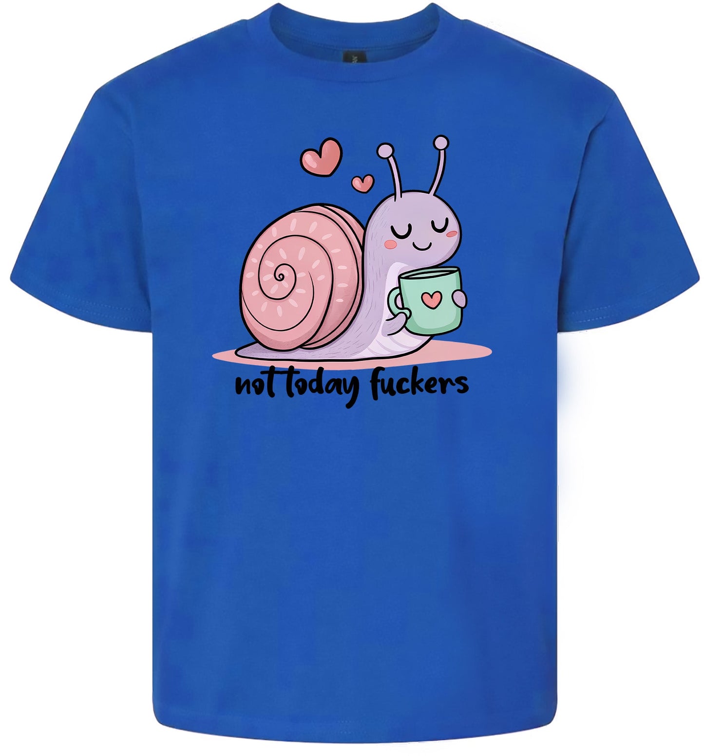 Not Today Snail Children's Gildan Soft Shirt