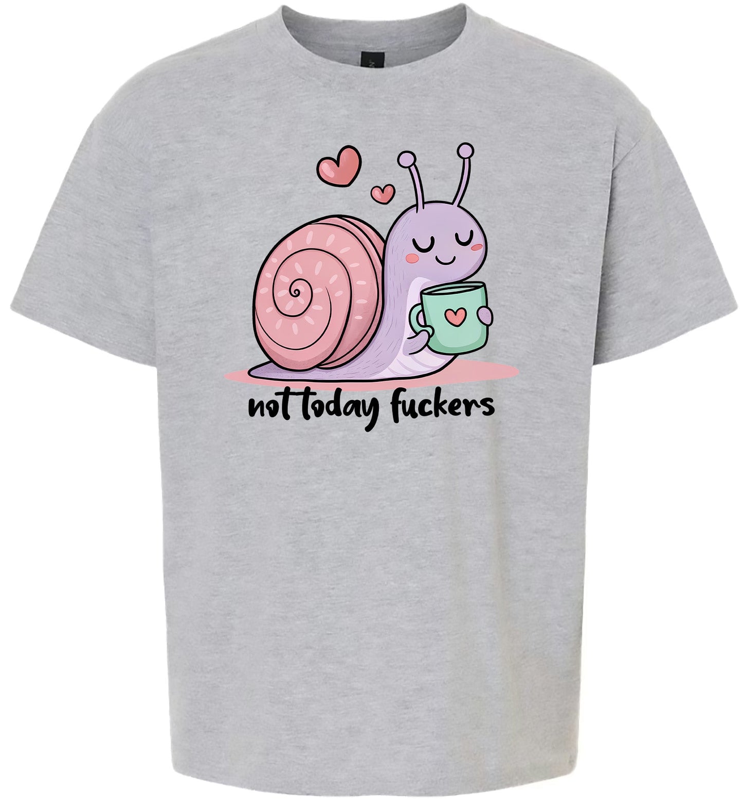 Not Today Snail Children's Gildan Soft Shirt